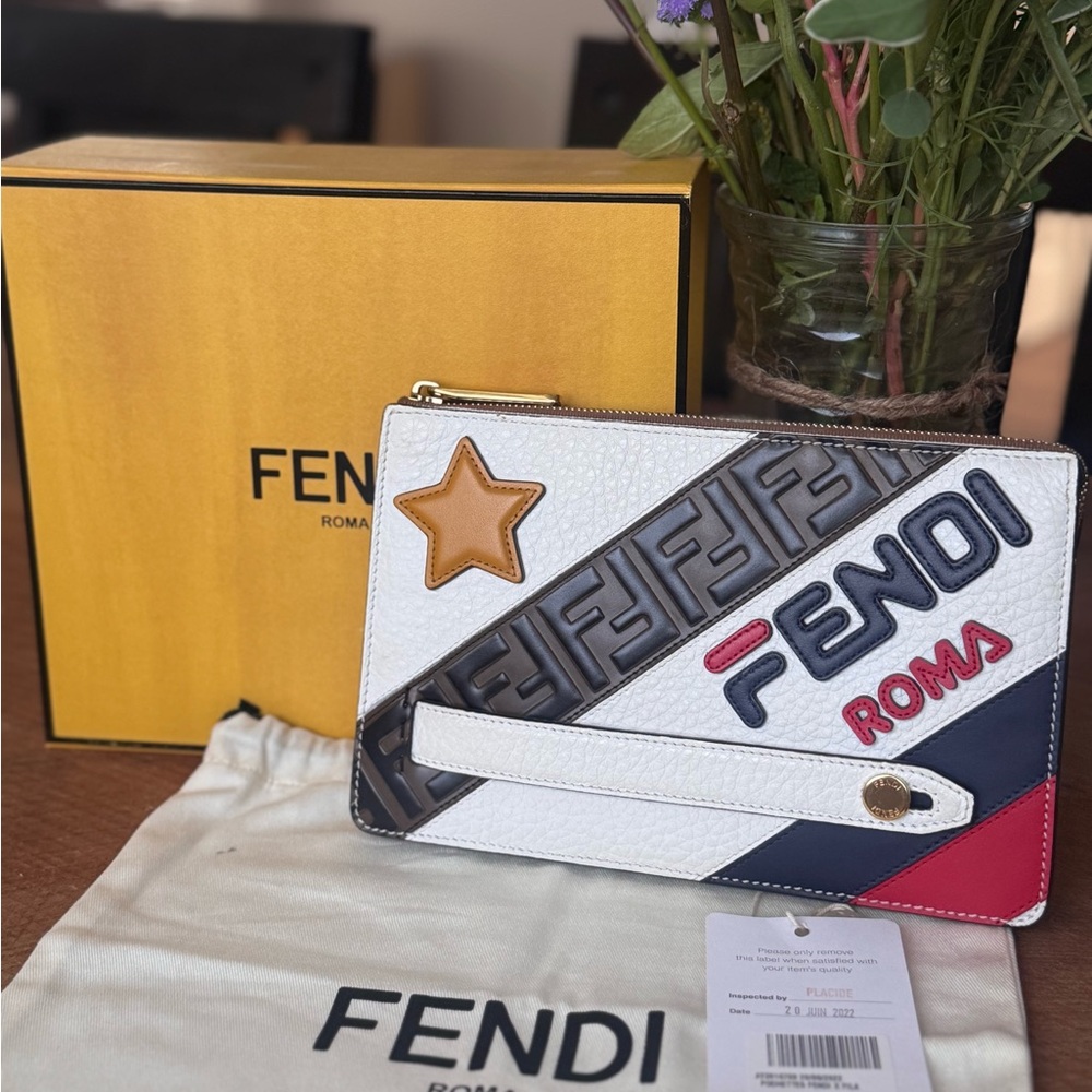 LIMITED EDITION: Fendi Roma x Fila Mania Wallet Clutch Pochette